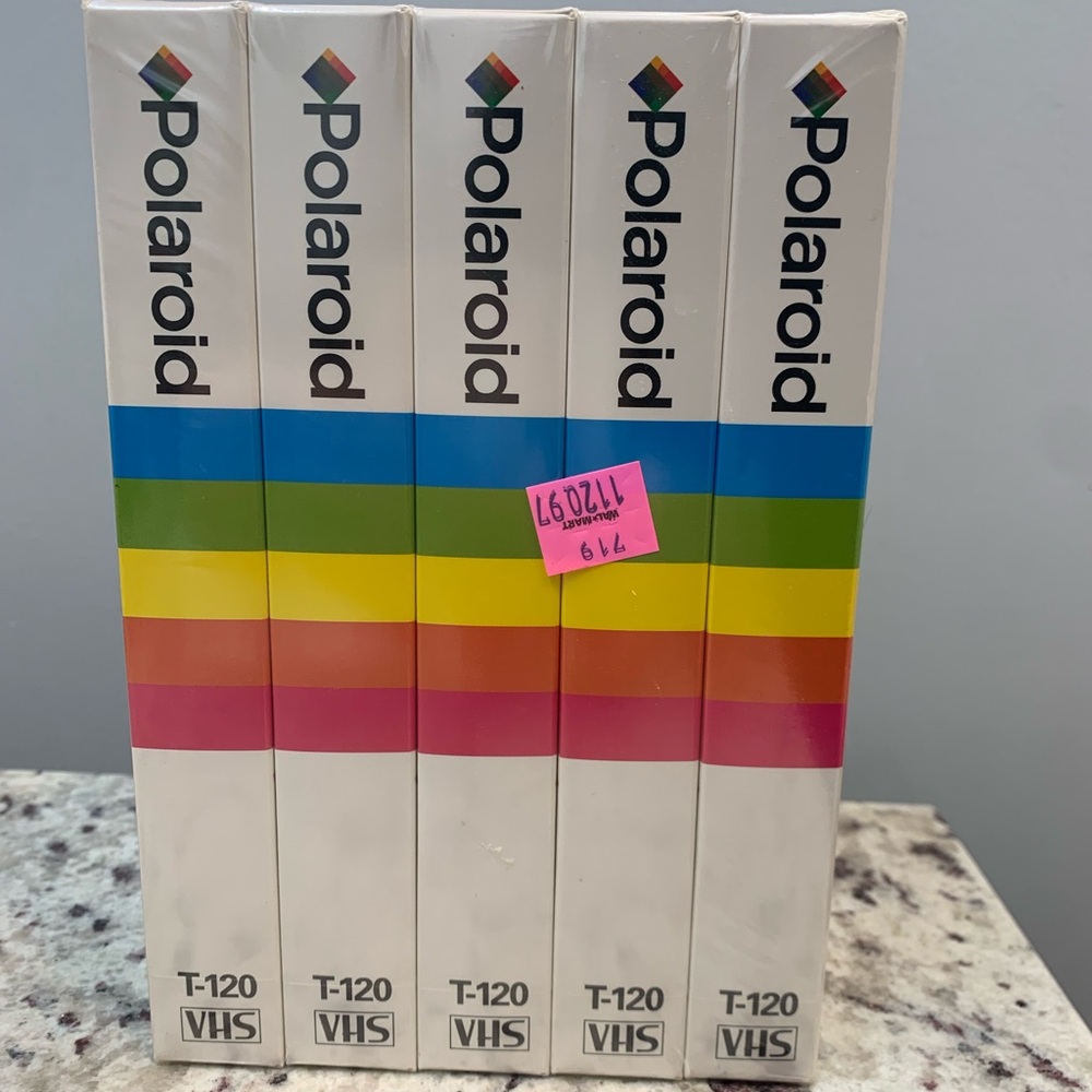 Polaroid Supercolor T-120 Blank VHS Video Tapes Lot of 5 New In Sealed Package